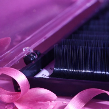 Чёрные ресницы 16 линий C,D MIX